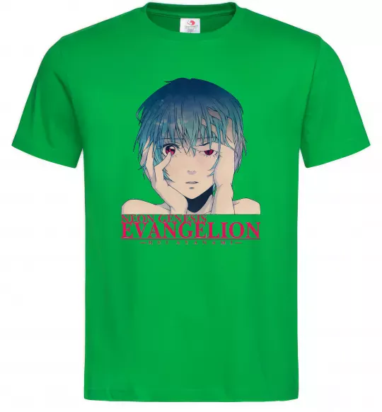 Чоловіча футболка Rey Ayanami Зелений фото