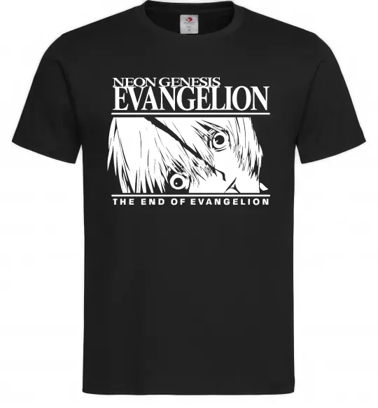 Мужская футболка Neon genesis Evangelion Черный фото