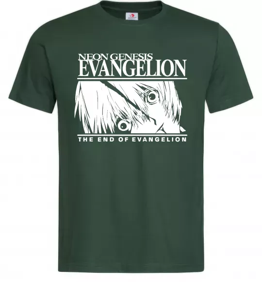 Мужская футболка Neon genesis Evangelion Темно-зеленый фото