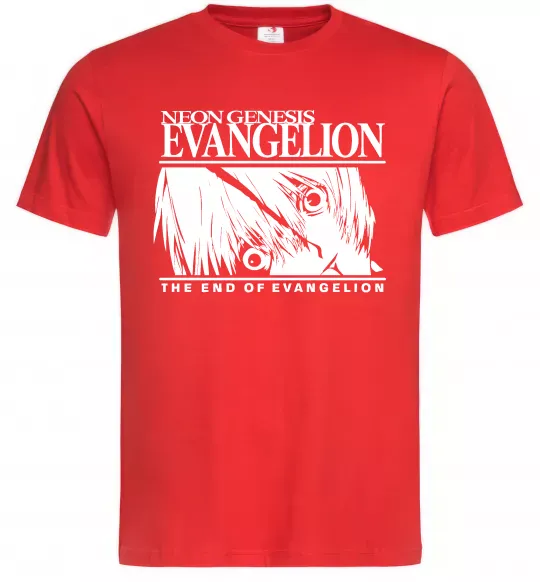 Мужская футболка Neon genesis Evangelion Красный фото