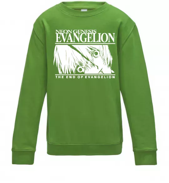 Детский Свитшот Neon genesis Evangelion Лаймовый фото
