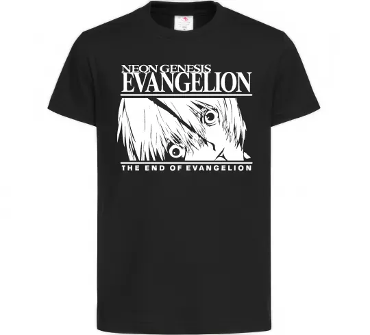 Дитяча футболка Neon genesis Evangelion Чорний фото