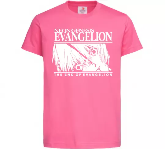 Дитяча футболка Neon genesis Evangelion Яскраво-рожевий фото
