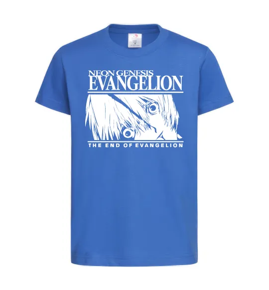 Дитяча футболка Neon genesis Evangelion Яскраво-синій фото