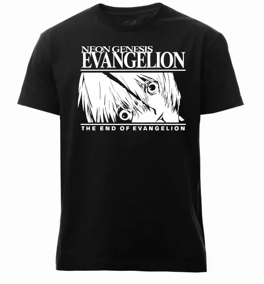 Мужская премиум футболка Neon genesis Evangelion Черный фото