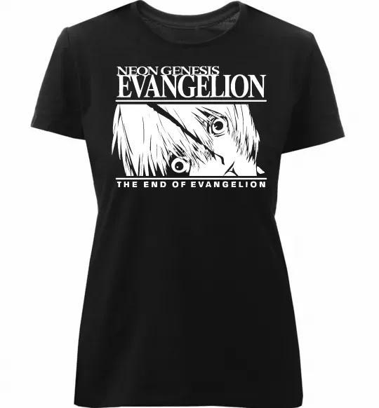 Жіноча преміум футболка Neon genesis Evangelion Чорний фото