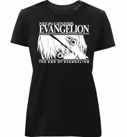 Жіноча преміум футболка Evangelion neon genesis Чорний фото