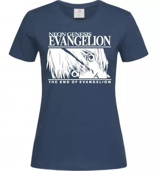 Женская футболка Neon genesis Evangelion Темно-синий фото