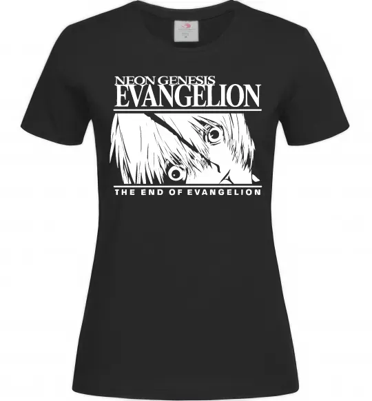 Женская футболка Neon genesis Evangelion Черный фото
