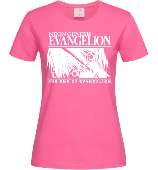 Женская футболка Neon genesis Evangelion Ярко-розовый фото