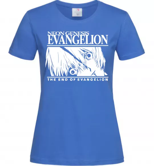 Женская футболка Neon genesis Evangelion Ярко-синий фото