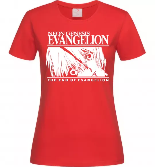 Женская футболка Neon genesis Evangelion Красный фото