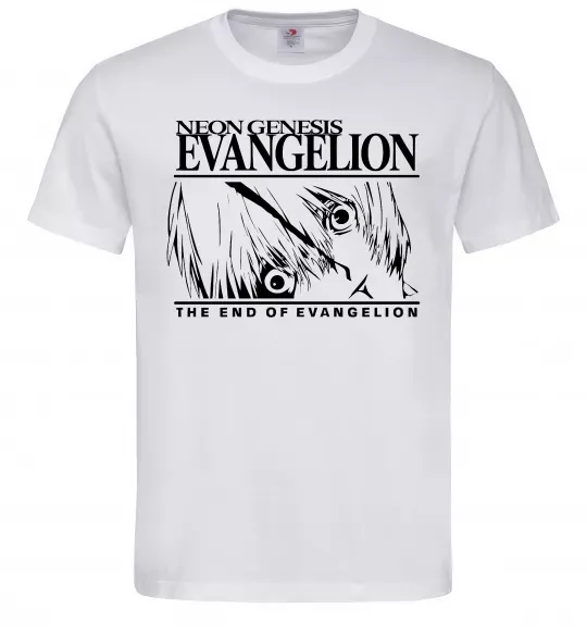 Мужская футболка Neon genesis Evangelion Белый фото