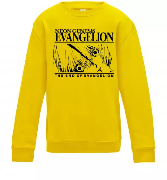 Детский Свитшот Neon genesis Evangelion Солнечно желтый фото