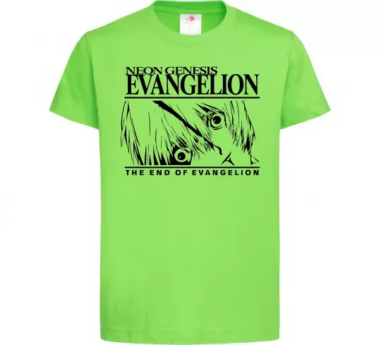 Дитяча футболка Neon genesis Evangelion Лаймовий фото