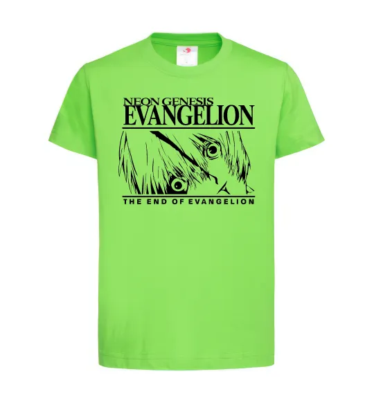 Дитяча футболка Neon genesis Evangelion Лаймовий фото