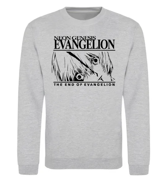 Світшот Neon genesis Evangelion Сірий меланж фото