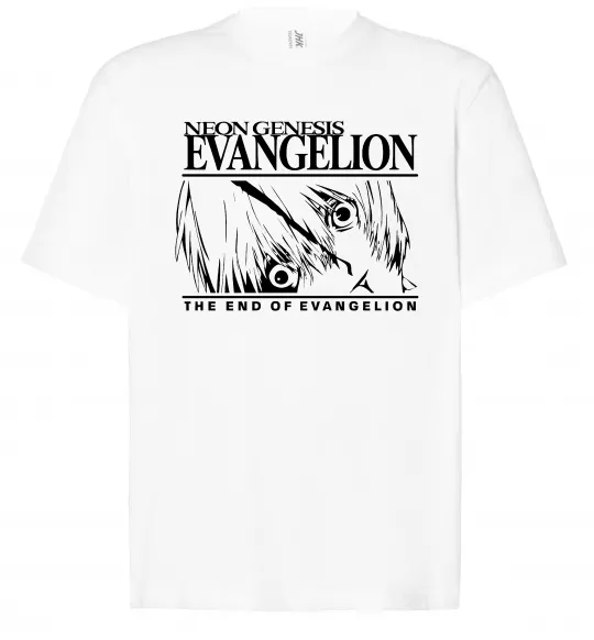 Футболка Оверсайз Neon genesis Evangelion Білий фото