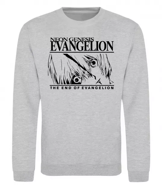 Світшот Neon genesis Evangelion Сірий меланж фото