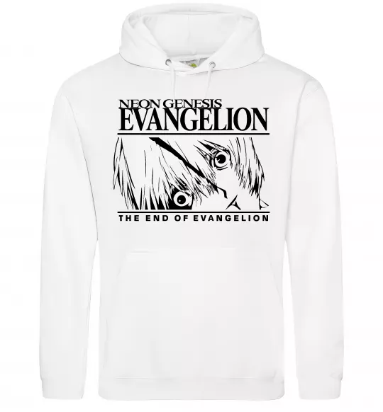 Чоловіча толстовка (худі) Neon genesis Evangelion Білий фото