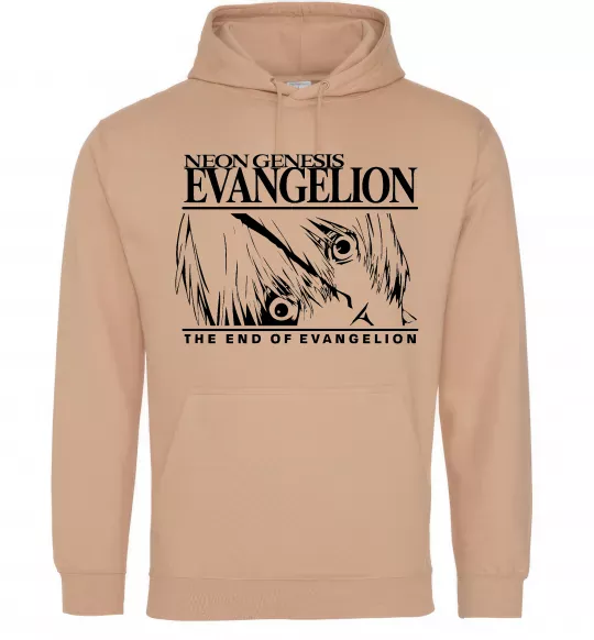 Женская толстовка (худи) Neon genesis Evangelion Песочный фото