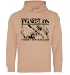 Женская толстовка (худи) Neon genesis Evangelion Песочный фото
