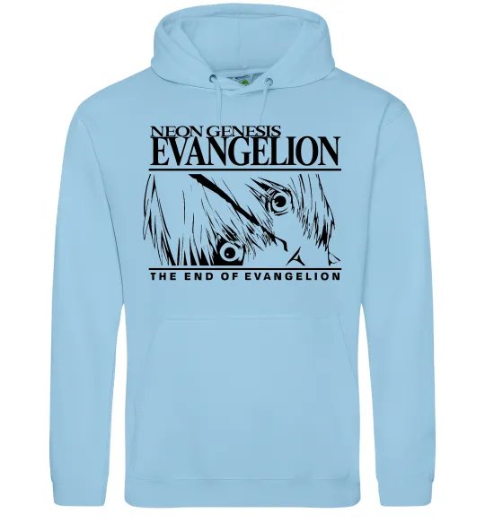 Женская толстовка (худи) Neon genesis Evangelion Голубой фото