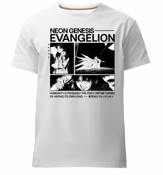 Мужская премиум футболка Humanity is probably the only creature Белый фото