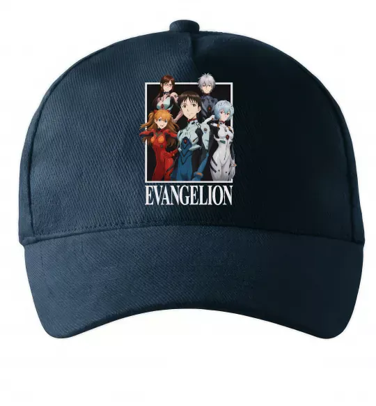 Кепка Evangelion poster Темно-синий фото