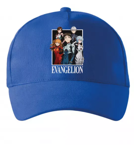 Кепка Evangelion poster Ярко-синий фото