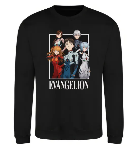 Світшот Evangelion poster Чорний фото