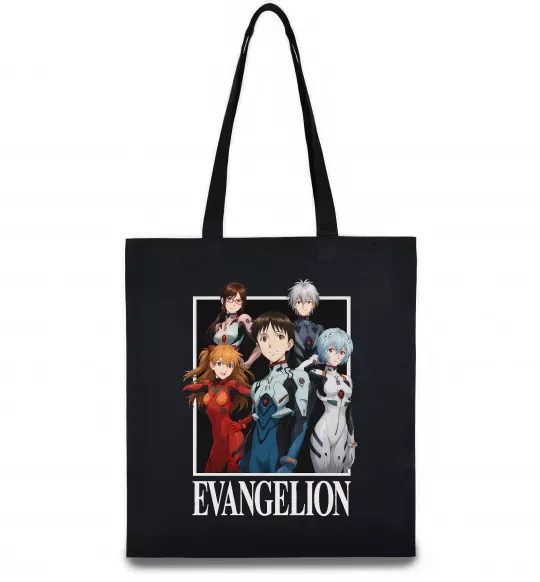 Эко-сумка Evangelion poster Черный фото
