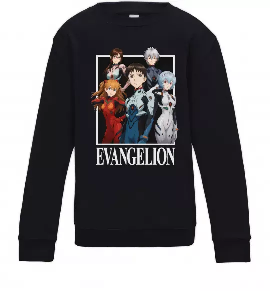 Дитячий світшот Evangelion poster Чорний фото