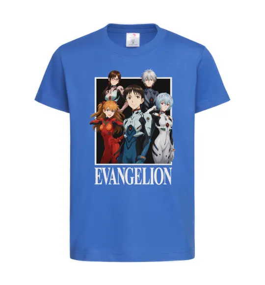 Детская футболка Evangelion poster Ярко-синий фото