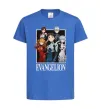 Детская футболка Evangelion poster Ярко-синий фото