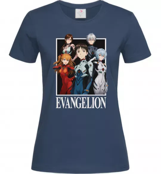 Жіноча футболка Evangelion poster Темно-синій фото