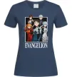 Жіноча футболка Evangelion poster Темно-синій фото
