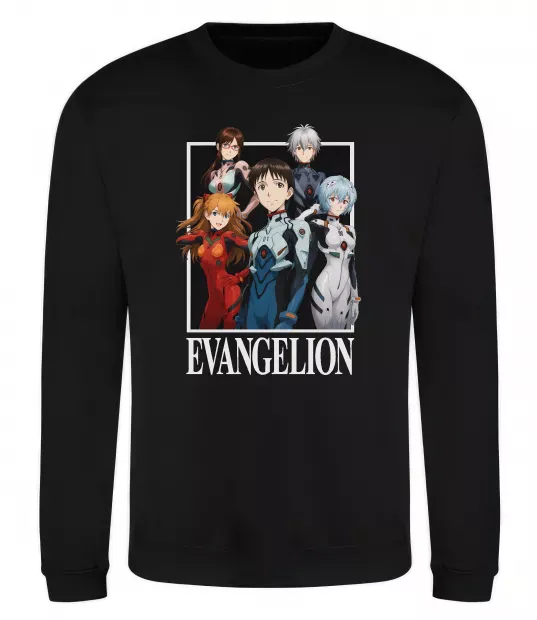 Свитшот Evangelion poster Черный фото