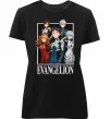 Жіноча преміум футболка Evangelion poster Чорний фото