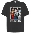 Футболка Оверсайз Evangelion poster Черный Футболка Оверсайз Evangelion poster Черный фото
