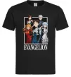Чоловіча футболка Evangelion poster Чорний фото