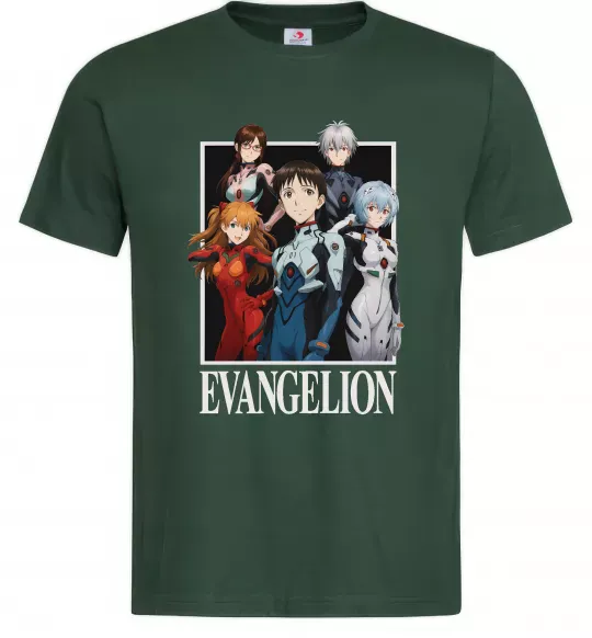 Чоловіча футболка Evangelion poster Темно-зелений фото