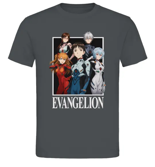 Чоловіча футболка Evangelion poster Графіт фото
