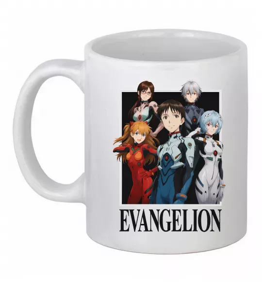 Чашка керамическая Evangelion poster Белый фото