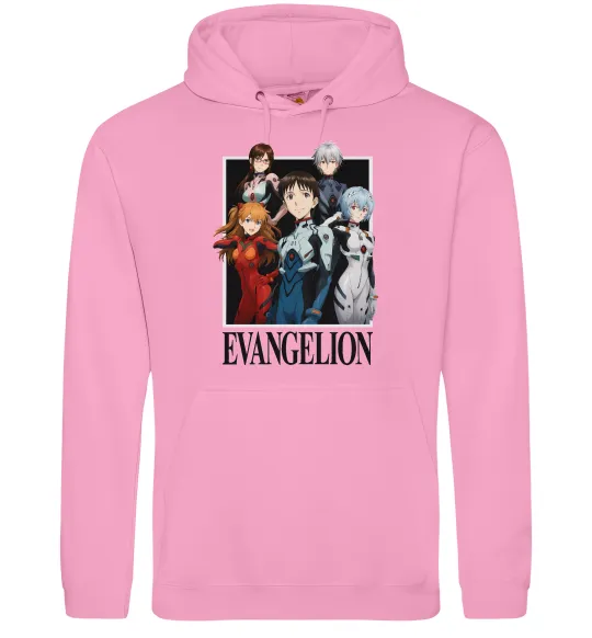 Женская толстовка (худи) Evangelion poster Розовый фото