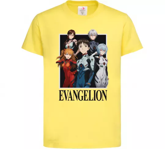 Детская футболка Evangelion poster Лимонный фото