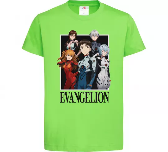 Детская футболка Evangelion poster Лаймовый фото