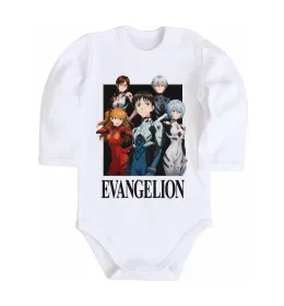 Детский боди Evangelion poster Белый фото
