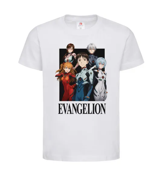 Детская футболка Evangelion poster Белый фото