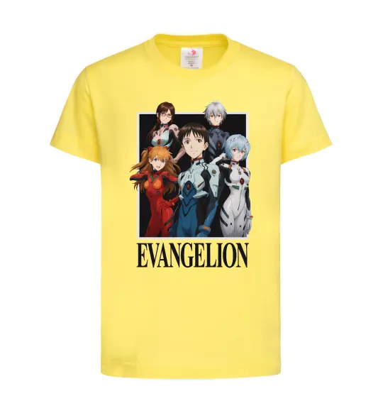 Детская футболка Evangelion poster Лимонный фото